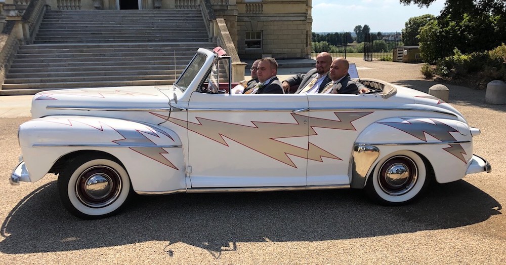 Ford De Luxe Grease Lightning wedding car