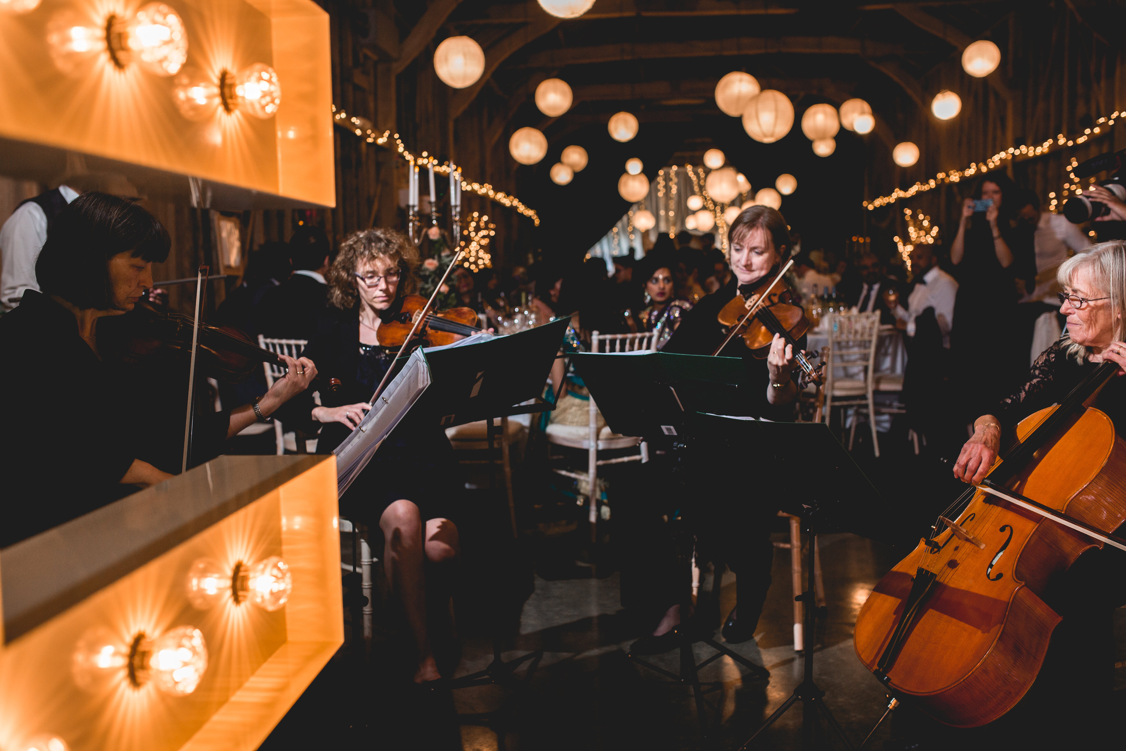 String quartet performing at wedding