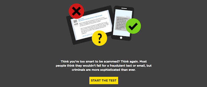Take Five Stop Fraud Test