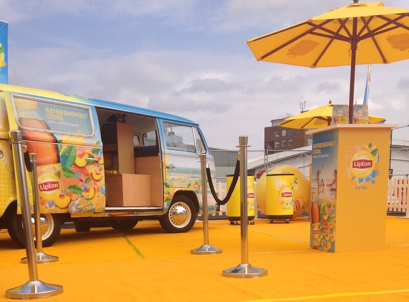VW Camper used for a Lipton Ice Tea promotion